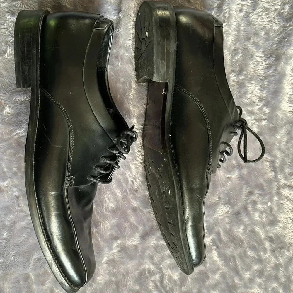 Calvin Klein Mens Horatio Black Leather Dress Oxfords 12M Worn once‎ for Wedding